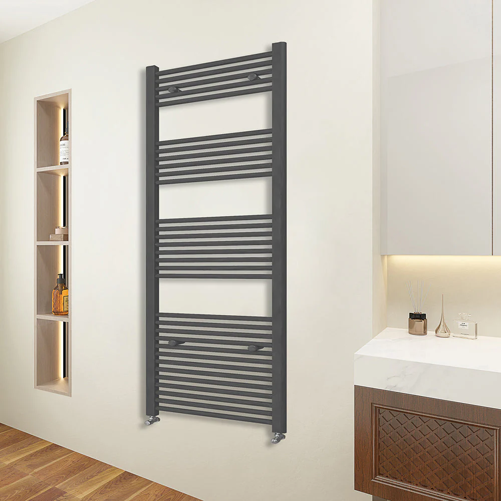SKY Bathroom Heating Towel Rail Straight Anthracite Ladder Warmer Radiator - Image 3