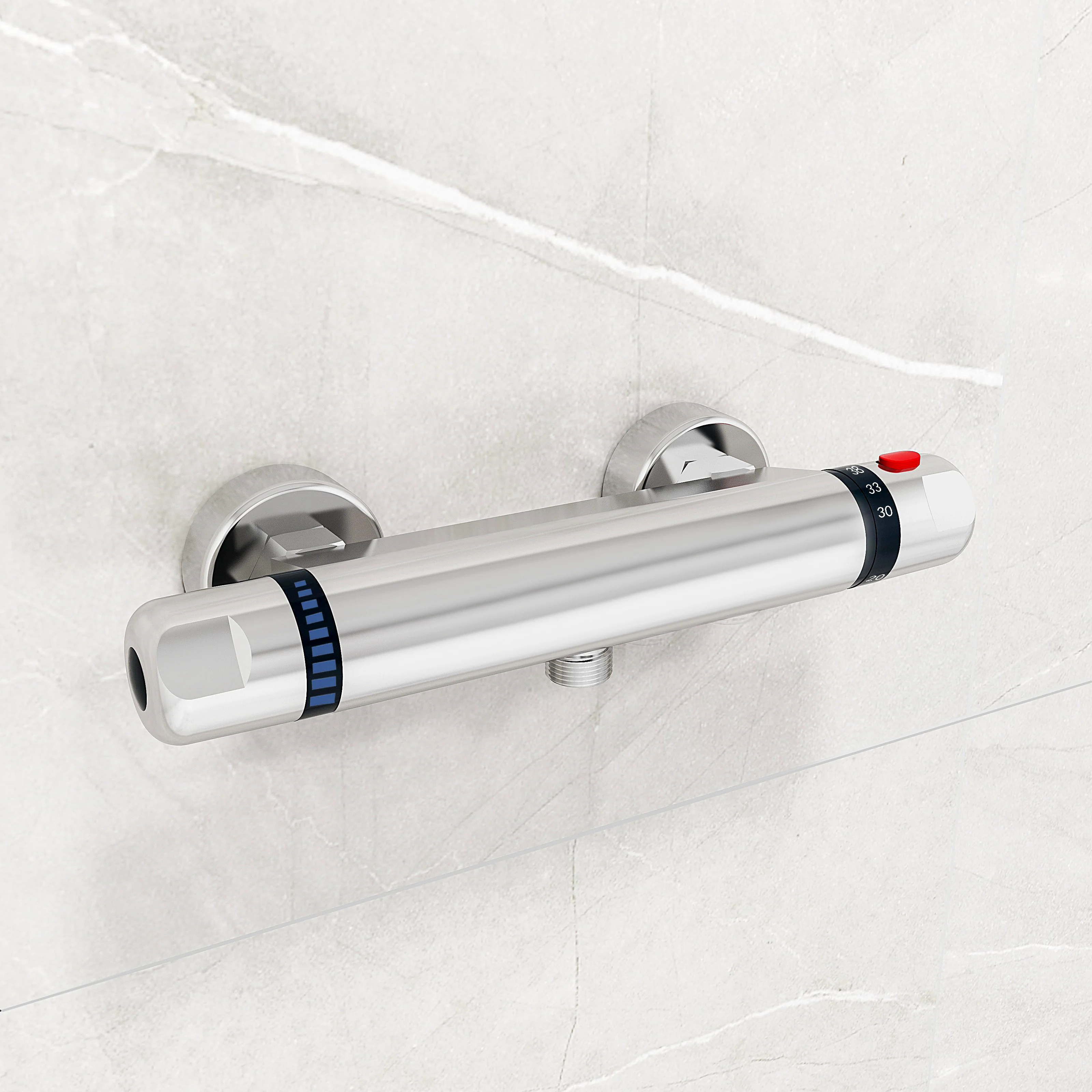 SKY NEW Thermostatic Shower Mixer Chrome Round Bar Valve