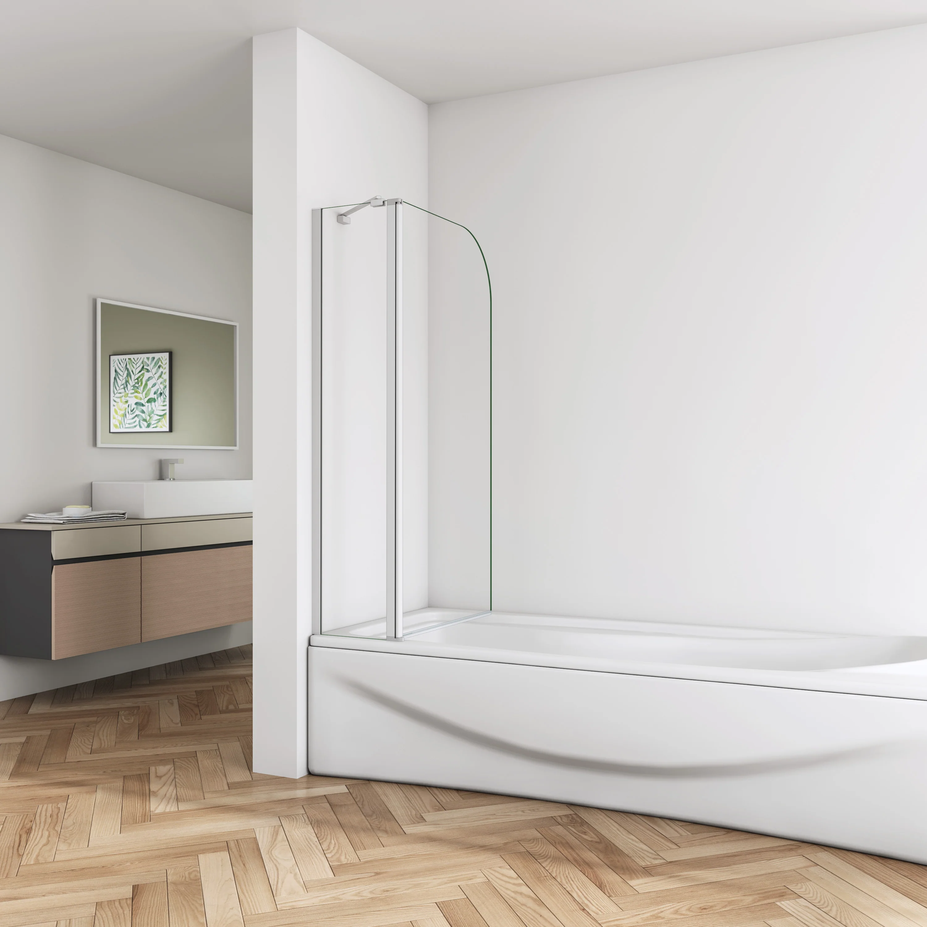 1000x1400mm Pivot Bath Shower Panel 5mm - Image 4