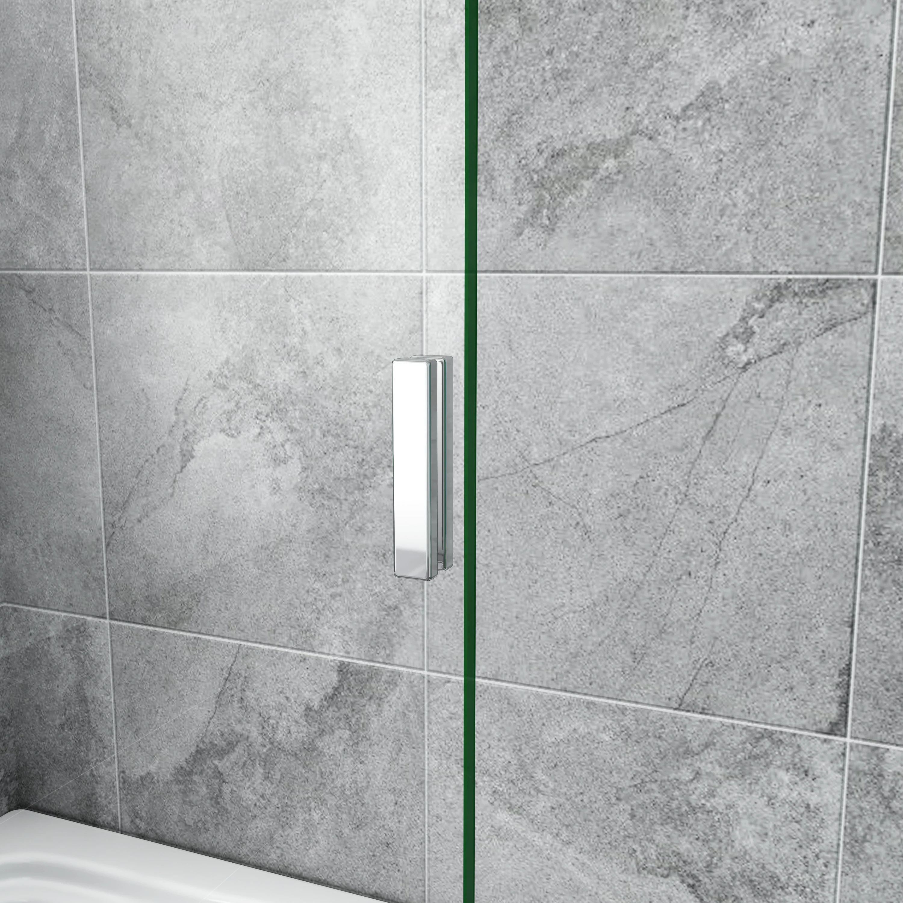 Sliding Bath Screen Fixed Pivot Shower Doors Double Panels - Image 5
