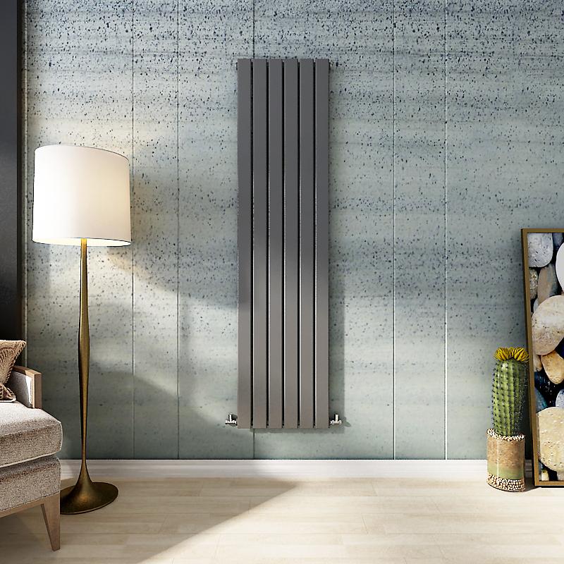 SKY Tall Vertical Flat Panel Black/Anthracite/White Central Heating Radiator - Image 8