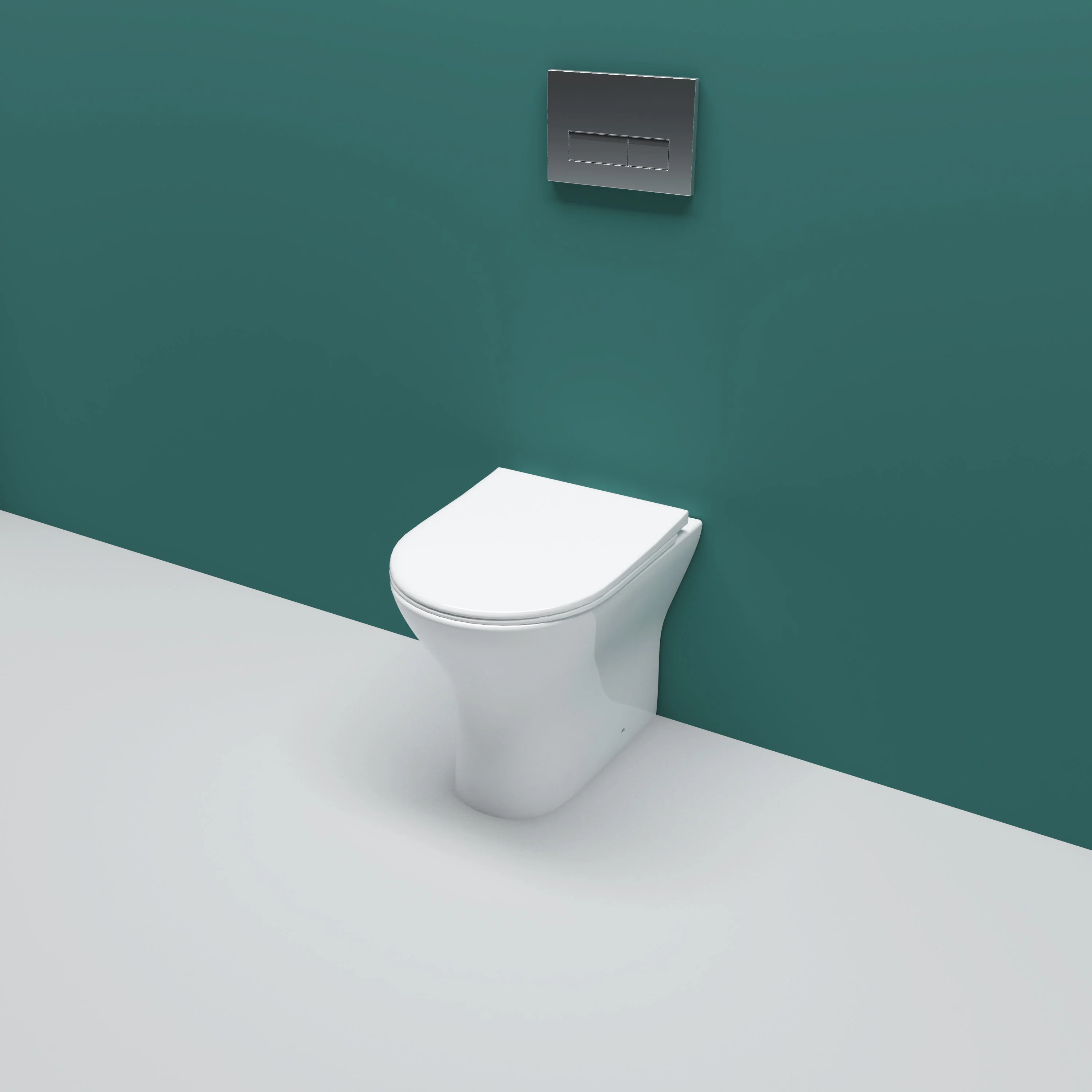 SKY Modern Back To Wall Toilet Short Projection Soft Close Seat Bathroom WC - Image 3