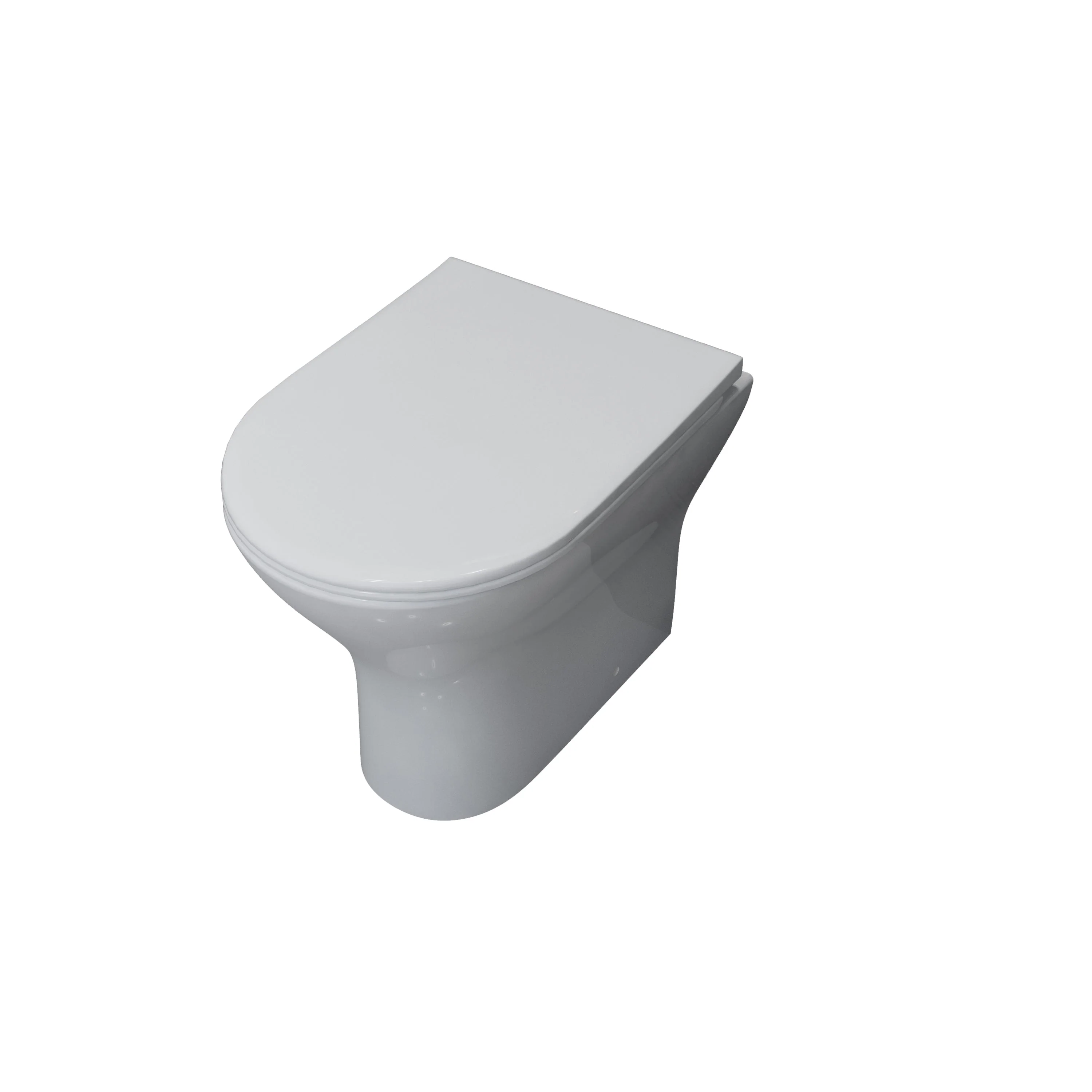 SKY Modern Back To Wall Toilet Short Projection Soft Close Seat Bathroom WC - Image 4
