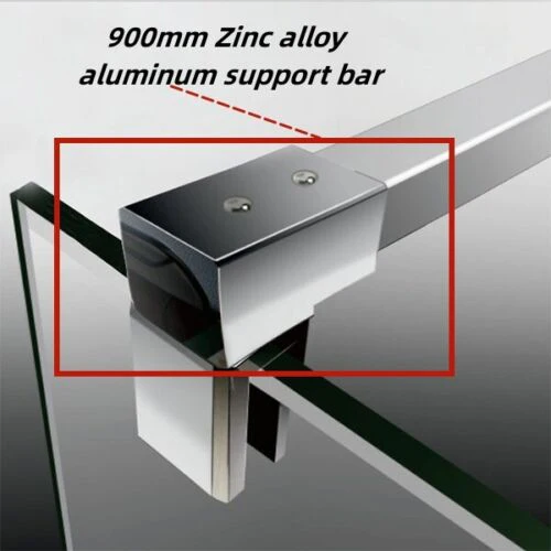 Walk In Wet Room Shower Screen Optional Flipper Enclosure NANO Easy Clean Glass - Image 4
