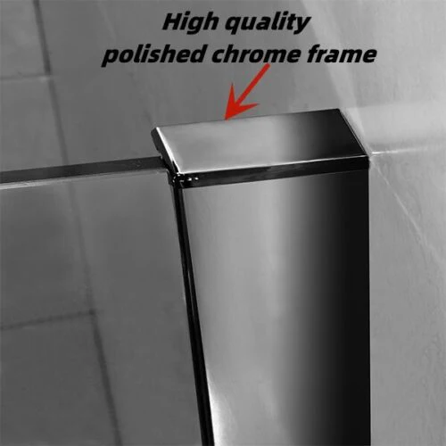 Walk In Wet Room Shower Screen Optional Flipper Enclosure NANO Easy Clean Glass - Image 5